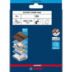 Bosch - Feuille abrasive ExW480 Web 115 x 140 mm G120 10 pces - 2608902385