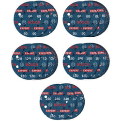Bosch EXPERT O780 Jeu de disques à lamelles 125 mm G60 G80 G120 G180 G240 55pcs - 2608902429