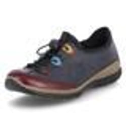 Basket Cuir Rieker Eagle - Femme - Rouge - Zip/Lacets - Confort exceptionnel