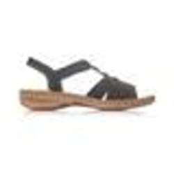 Sandales femme Rieker Calla - Noir - Élastique sur les côtés - Référence vs43rieker654