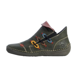 Bottine - Rieker - Kalpi - Femme - Vert - Cuir - Zip/Élastique - 3 cm