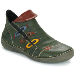 Bottine - Rieker - Kalpi - Femme - Vert - Cuir - Zip/Élastique - 3 cm