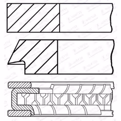Jeu de segments de piston GOETZE 08-446700-00