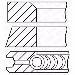 Jeu de segments de piston GOETZE 08-440800-00