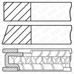 Jeu de segments de piston GOETZE 08-422600-00