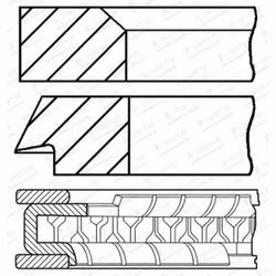 Jeu de segments de piston GOETZE 08-446905-00
