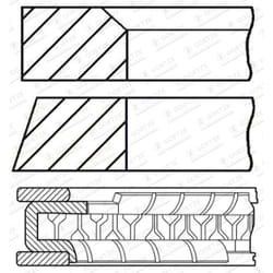 Jeu de segments de piston GOETZE 08-447200-00