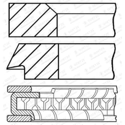 Jeu de segments de piston GOETZE 08-424200-10