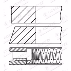 Jeu de segments de piston GOETZE 08-447807-00