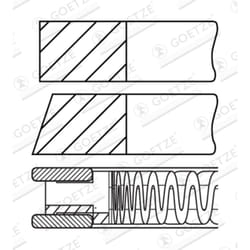 Jeu de segments de piston GOETZE 08-447807-00