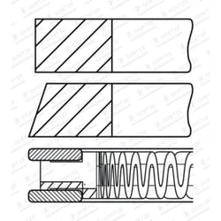 Jeu de segments de piston GOETZE 08-437700-00