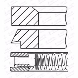 Jeu de segments de piston GOETZE 08-424700-00