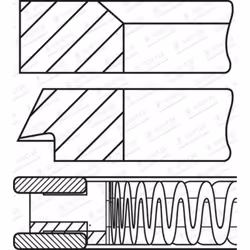 Jeu de segments de piston GOETZE 08-424700-00