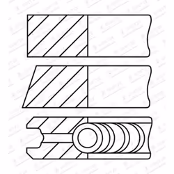 Jeu de segments de piston GOETZE 08-432000-00