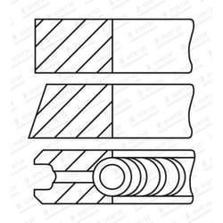 Jeu de segments de piston GOETZE 08-432000-00