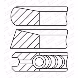 Jeu de segments de piston GOETZE 08-448600-00