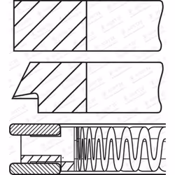 Jeu de segments de piston GOETZE 08-448800-00 - Vue supplémentaire 2