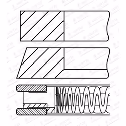 Jeu de segments de piston GOETZE 08-447000-00