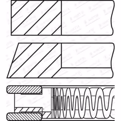 Jeu de segments de piston GOETZE 08-447000-00