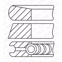 Jeu de segments de piston GOETZE 08-450600-00