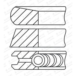 Jeu de segments de piston GOETZE 08-450600-00