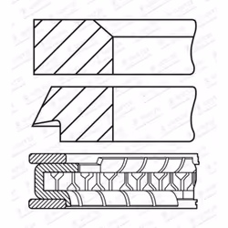 Jeu de segments de piston GOETZE 08-451600-00