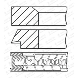 Jeu de segments de piston GOETZE 08-451600-00