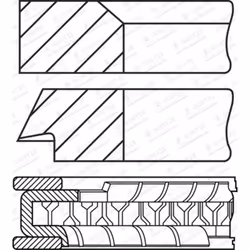 Jeu de segments de piston GOETZE 08-451600-00