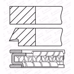 Jeu de segments de piston GOETZE 08-430100-00