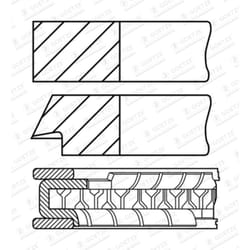 Jeu de segments de piston GOETZE 08-430100-00