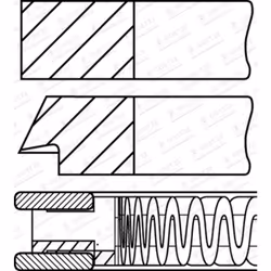 Jeu de segments de piston GOETZE 08-141300-10