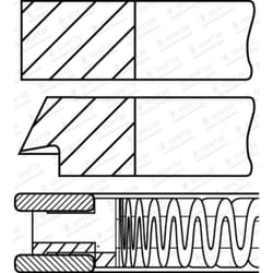 Jeu de segments de piston GOETZE 08-141300-10