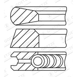 Jeu de segments de piston GOETZE 08-784800-10