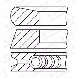 Jeu de segments de piston GOETZE 08-137500-30