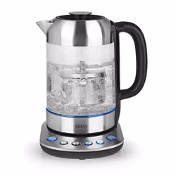BEEM Teatime II, 1,7 L, 2200 W, Argent, Acier inoxydable, Thermostat réglable, Indicateur de niveau d'eau