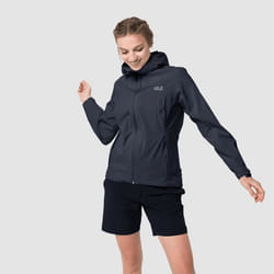 Veste de randonnée femme Jack Wolfskin JWP Shell Night Blue - Protection anti-intempéries légère et écologique