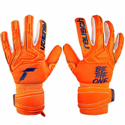 Gants de gardien de football Reusch Attrakt Freegel Silver Junior Shocking Gants de Gardien de But Unisexe Orange Taille 4