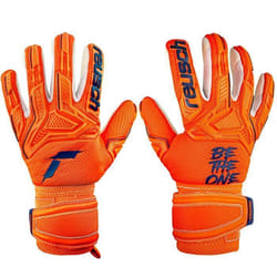 Gants de gardien de football Reusch Attrakt Freegel Silver Junior Shocking Gants de Gardien de But Unisexe Orange Taille 4