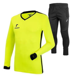 Ensemble de gardien de but enfant Reusch Match - safety yellow/black - S