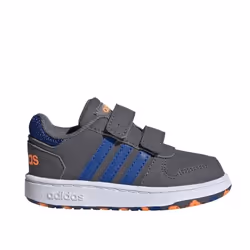 Baskets - Adidas - Hoops 20 Cmf I - Gris - Mixte - Bébé - Plat - Synthétique - Lacets