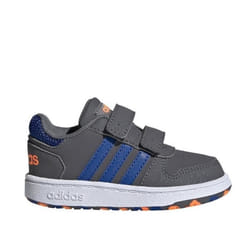 Baskets - Adidas - Hoops 20 Cmf I - Gris - Mixte - Bébé - Plat - Synthétique - Lacets