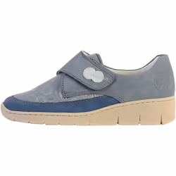 Basket Cuir Rieker Kuwait Bleu