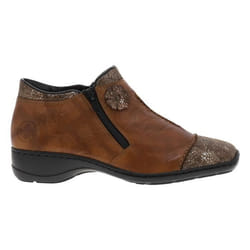 Baskets montantes - RIEKER - Marron - Talon plat - Système de fermeture zip - Femme