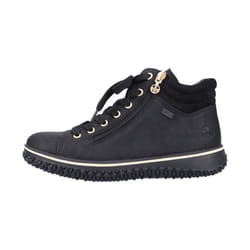 Basket Montante Cuir Rieker Namur - Noir - Femme - Lacets - Plat