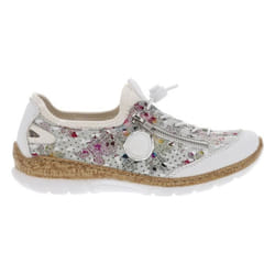 Baskets basses Rieker blanches à lacets élastiqués - Femme - Blanc - Lacets - Adulte