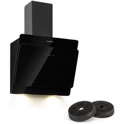 Hotte aspirante murale Klarstein Aurica - recyclage dair - 620m³/h - verre noir