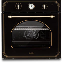 Klarstein - Four encastrable Victoria - 70L - de 50 à 250°C - Chaleur tournante - Four électrique - Classe a - Look rétro Noir