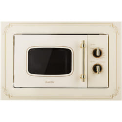 Klarstein - Victoria 20 Four micro-ondes grill combiné Encastrable 20L 800 w - Grill 1000W Style rétro Ivoir