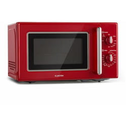 Caroline Four micro-ondes 20L 700 - 1000 w Ø25,6cm Look rétro rouge - Klarstein