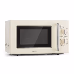 Klarstein Caroline, Comptoir, Micro-ondes grill, 20 L, 700 W, Rotatif, Crème